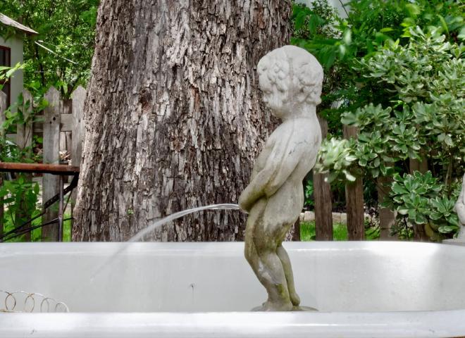 Spider House garden fountain