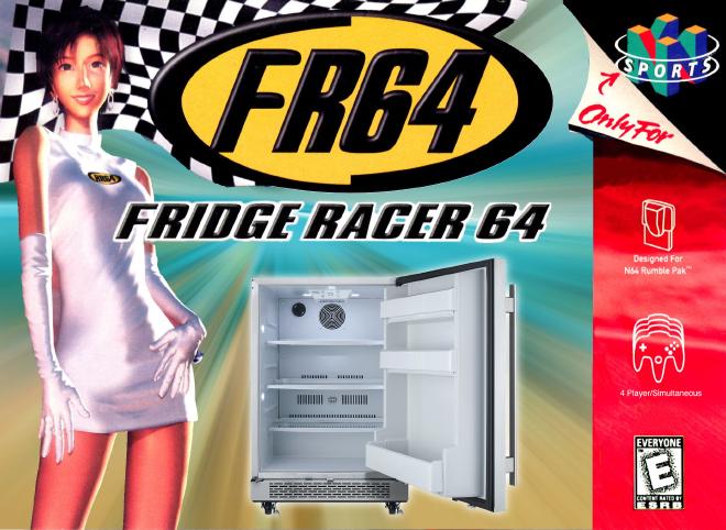 Video game box for Fridge Racer for the Nintendo 64