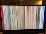 A broken HDTV screen