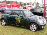 A Mini with 'I refuse to participate in moaning about the economy' written on the side