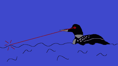 Laser loon flag