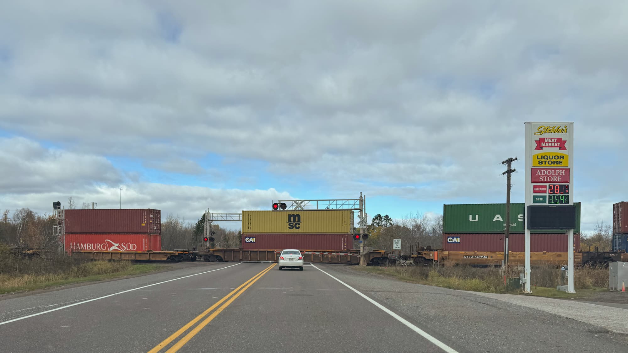 Adolph railway crossing
